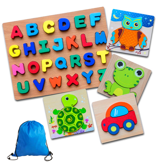 Wooden Puzzles for Toddlers, ABC Set